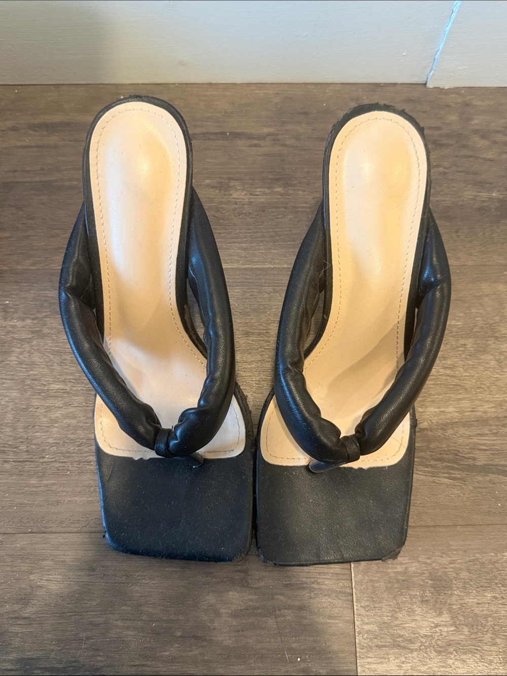 Black Square-Toe Mules EU 37
